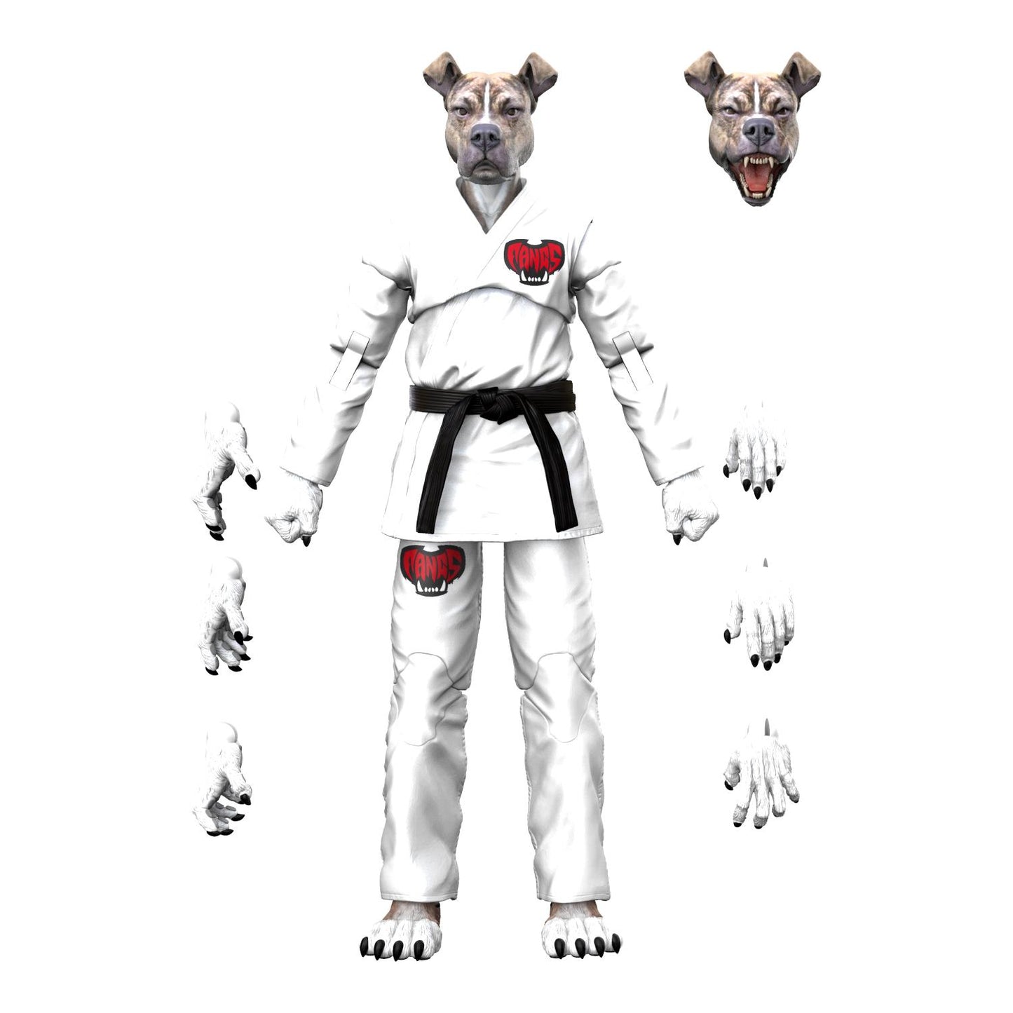 ZOO JITSU FIGHTERS PISTON THE PITBULL - WHITE GI