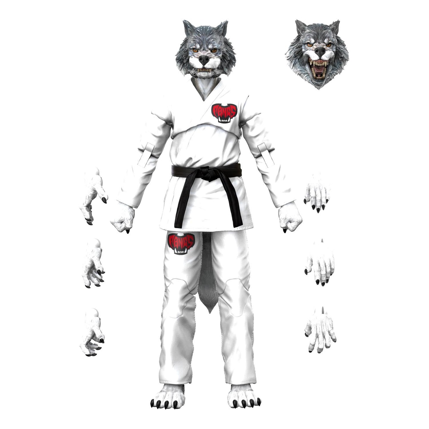 ZOO JITSU FIGHTERS WHISTLER THE WOLF - WHITE GI