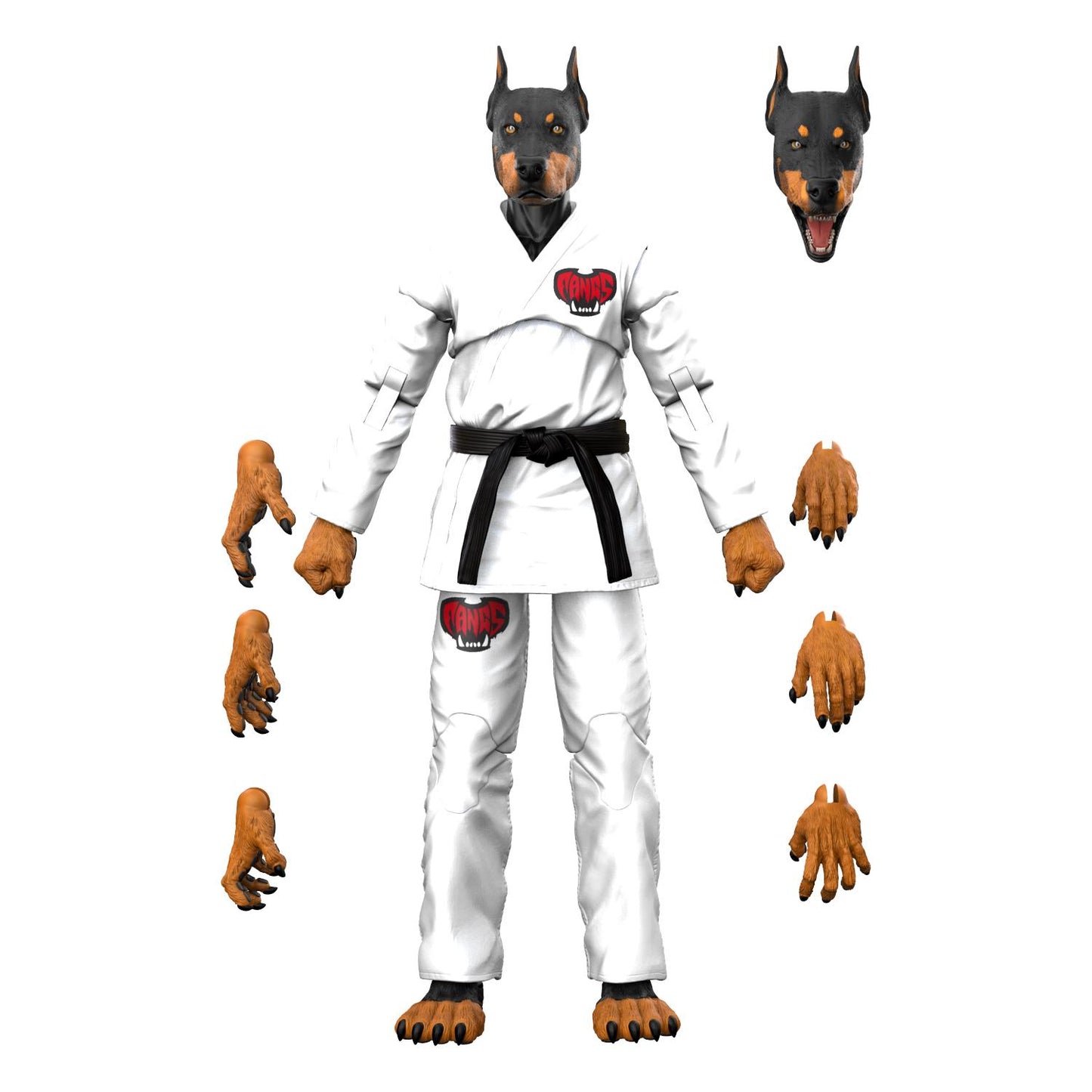 ZOO JITSU FIGHTERS DRAVEN THE DOBERMAN - WHITE GI