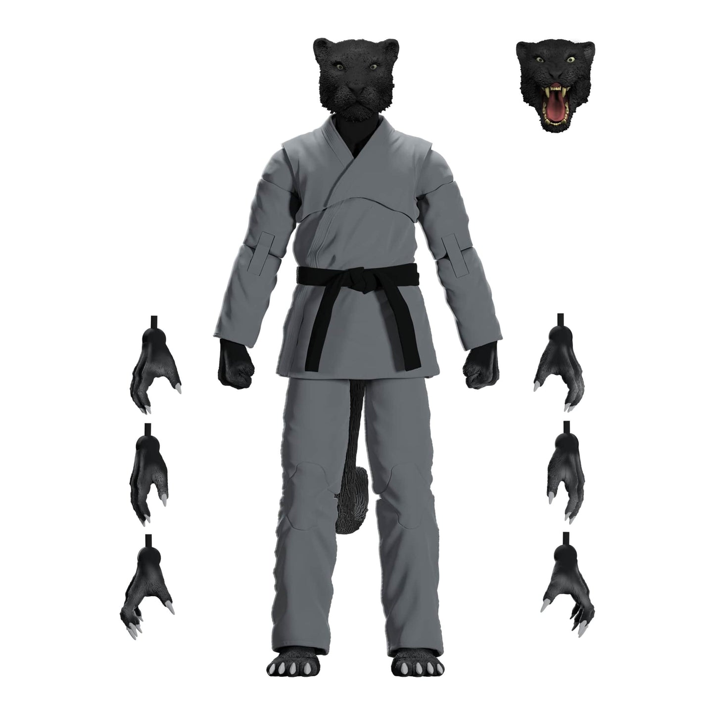 ZOO JITSU FIGHTERS PAULO THE PANTHER ACTION FIGURE - GRAY GI