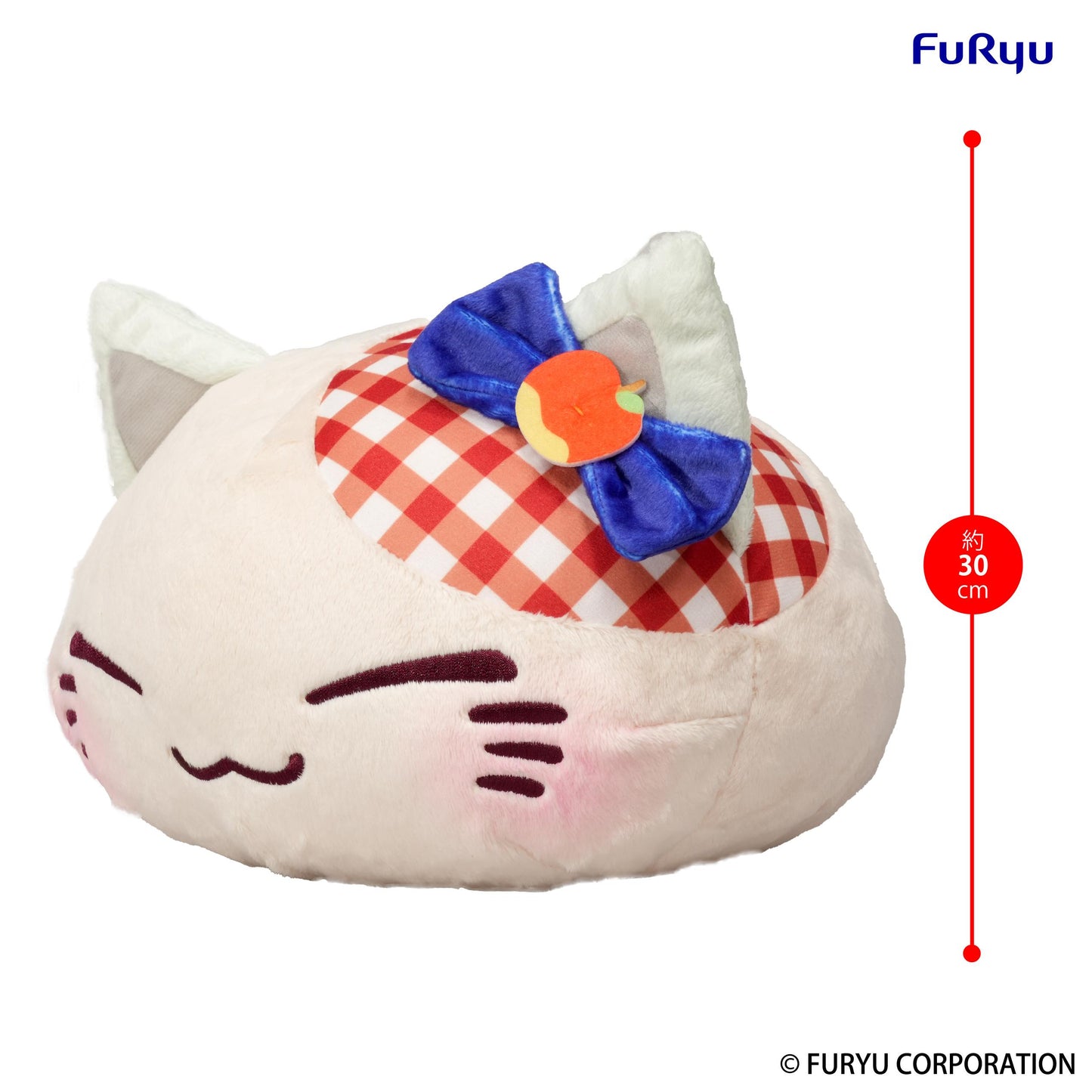 Nemuneko Cat Fruit Big Plush Toy -Apple-