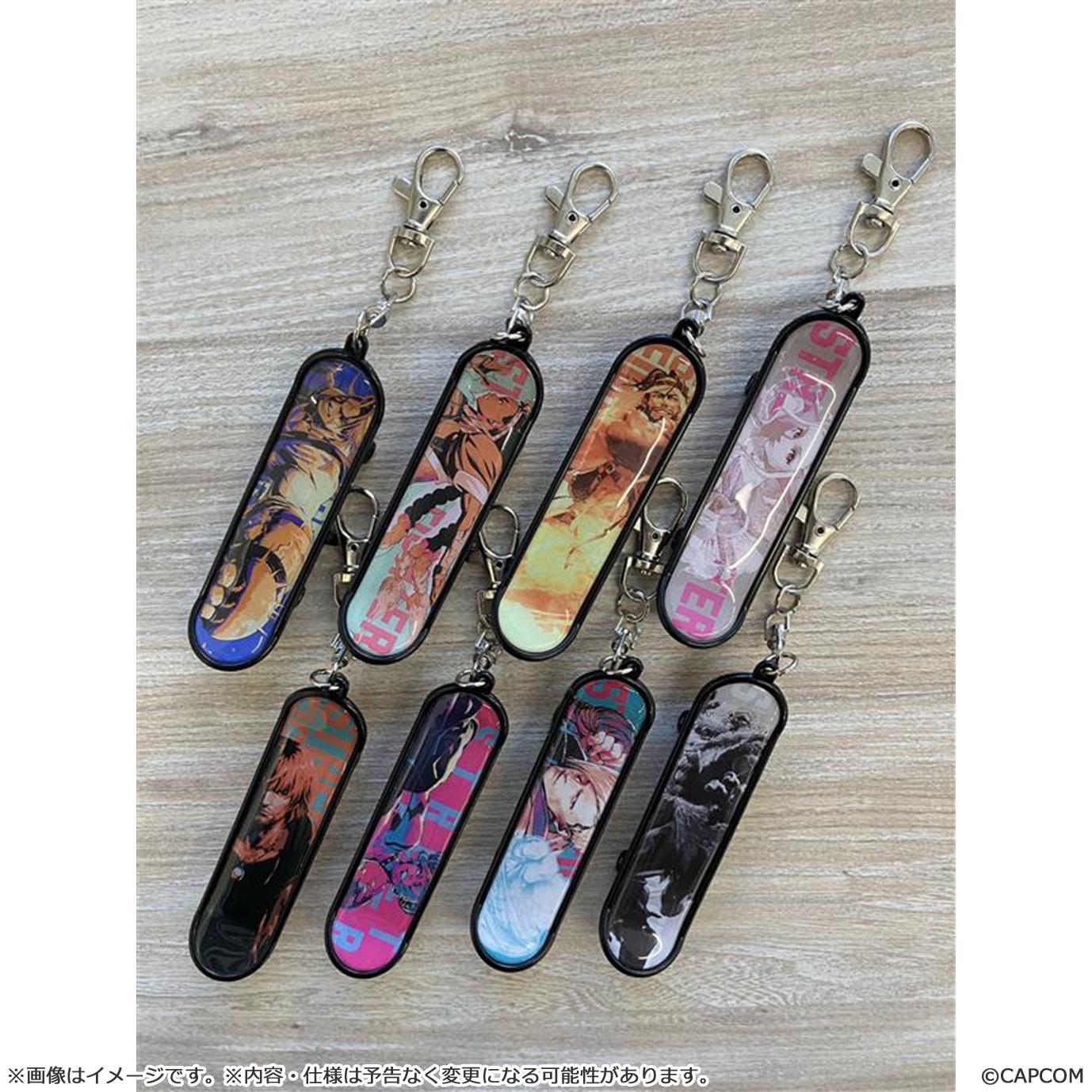 "Street Fighter 6" Finger Skateboard Key Chain Collection Vol. 1
