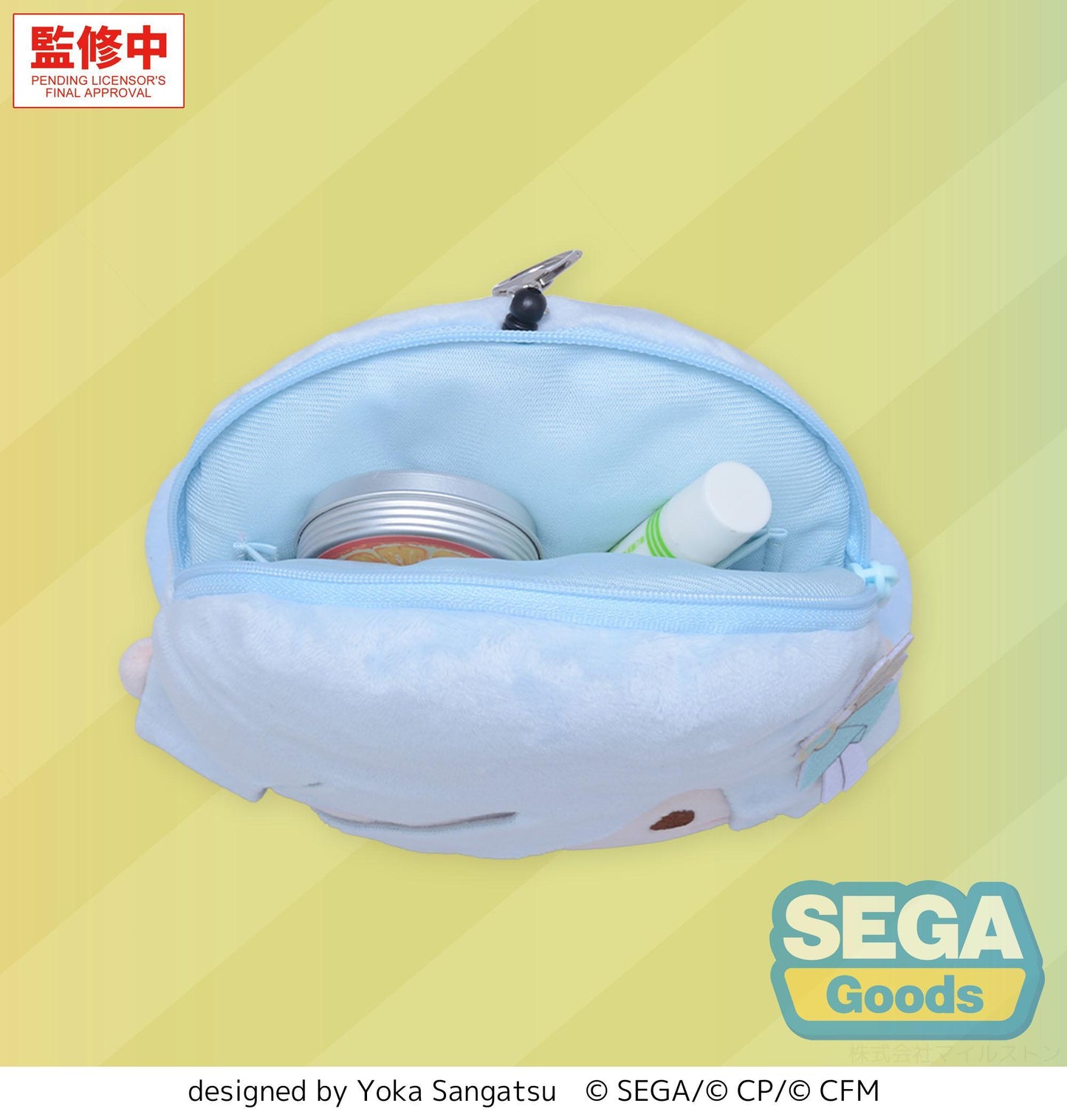 fuwa petit "HATSUNE MIKU: COLORFUL STAGE!" Face Pouch with Reel "Shizuku Hinomori"