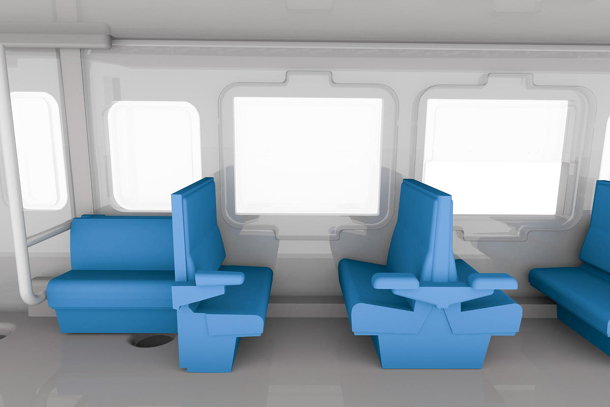 (Model Kits) Semi-cross seat interior set A (blue) (Rerun)