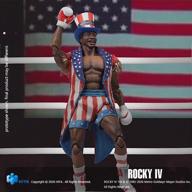 HIYA Exquisite Super Series 1/12 Scale 6 Inch Rocky IV Apollo Action Figure