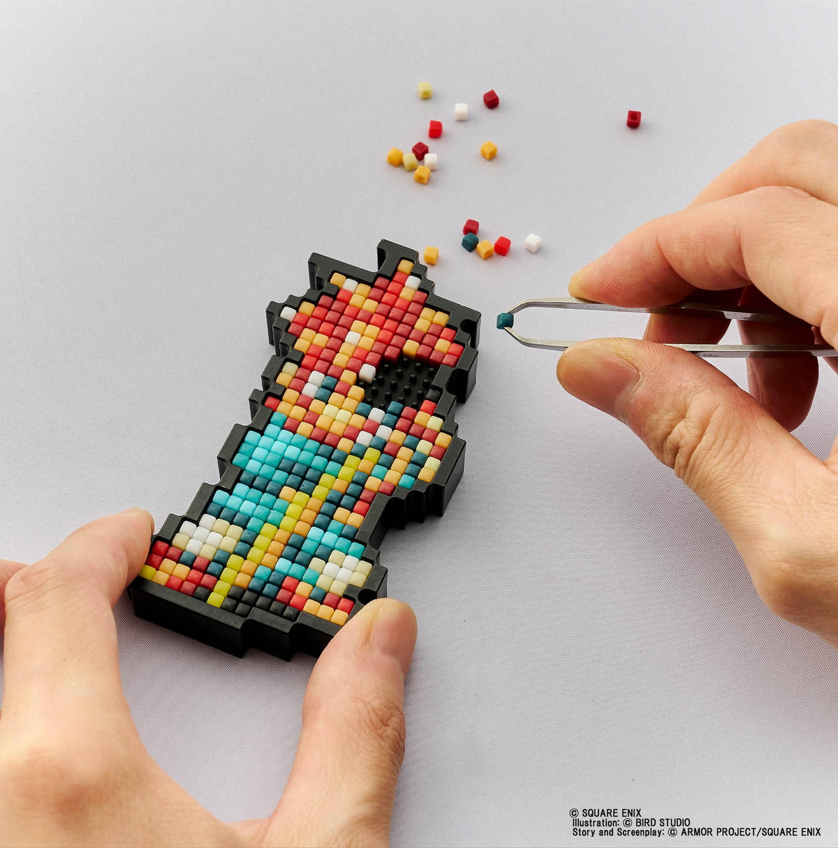 (Blind Box) CHRONO TRIGGER DIY Pixel Art Keychain Collection Display