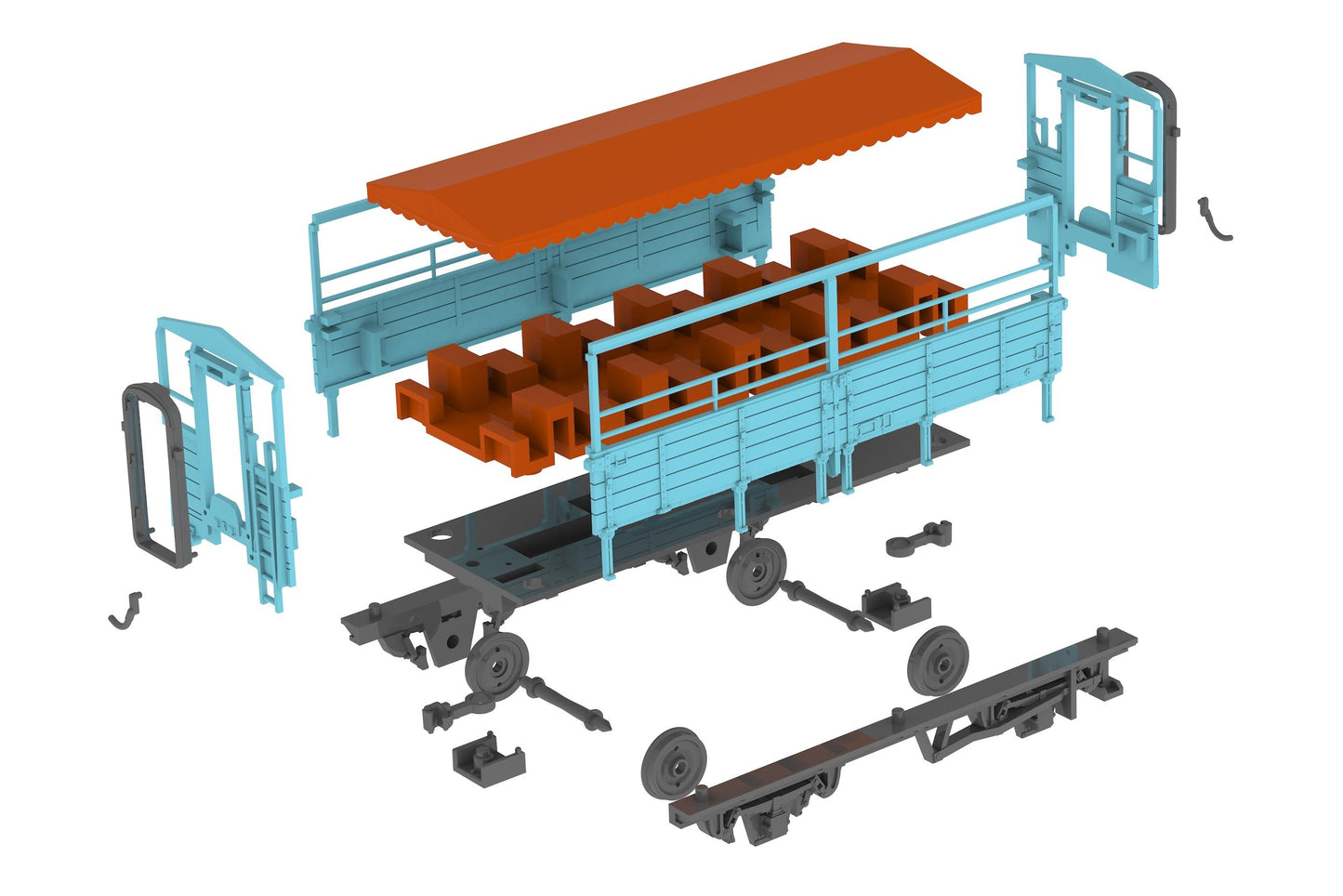 trolley train (blue)