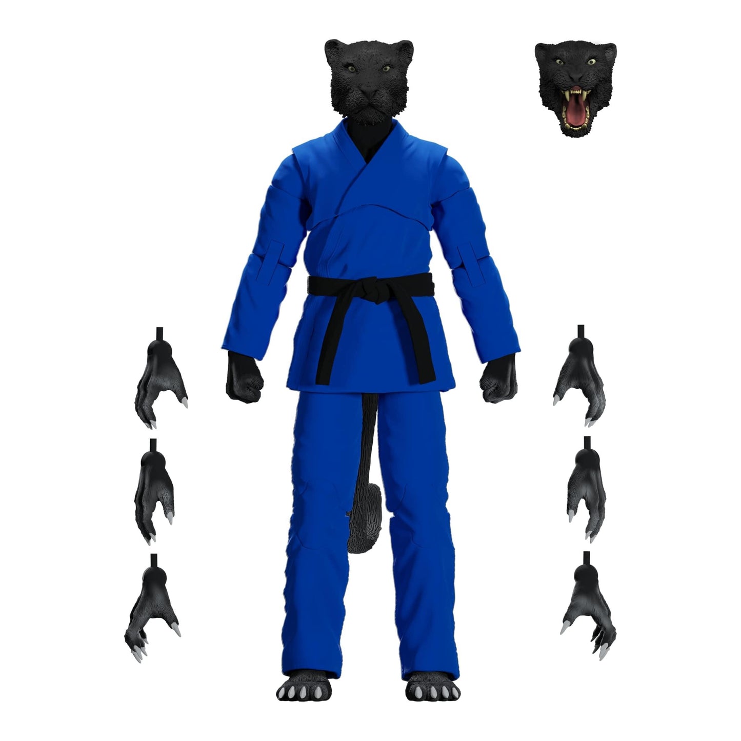 ZOO JITSU FIGHTERS PAULO THE PANTHER ACTION FIGURE - BLUE GI