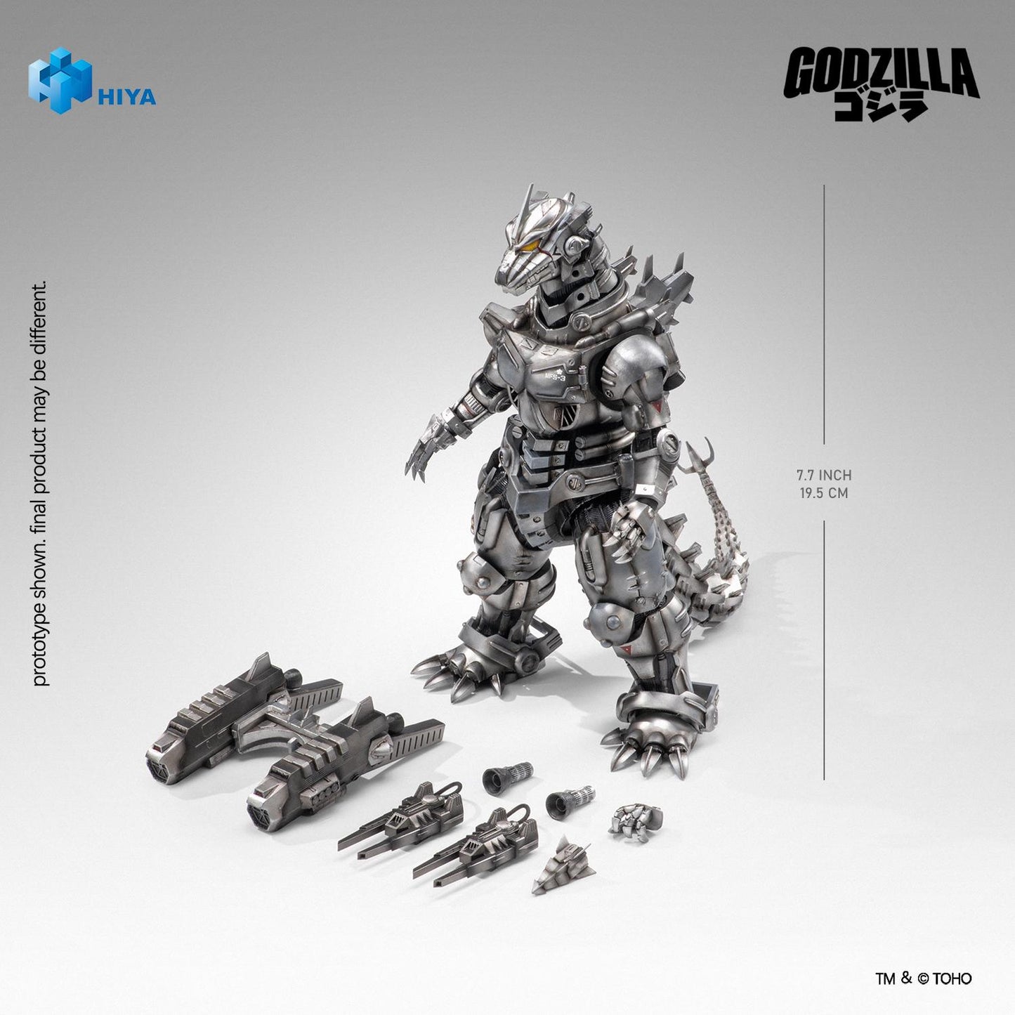 HIYA Exquisite Basic Series None Scale 7.7 Inch Godzilla Tokyo S.O.S. 2003 Mechagodzilla Heavy Arms / High Mobility Version Action Figure