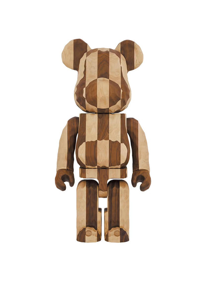 BE@RBRICK Karimoku fragmentdesign 1000% carved wooden - LONGITUDINAL CHESS [50% deposit required]