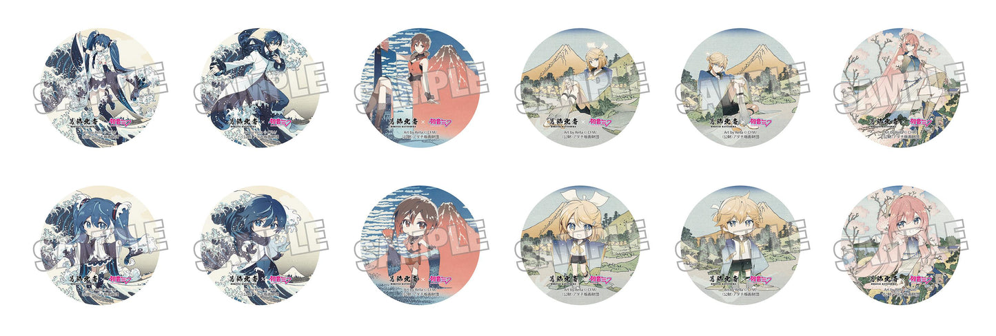 (Blind Box) Hokusai Katsushika x Hatsune Miku by Rella Trading Can Badge
