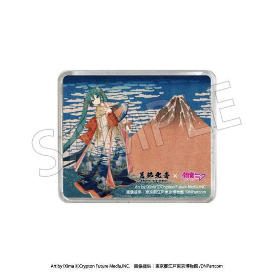 Hokusai Katsushika x Hatsune Miku 3D Magnet Thirty-six Views of Mount Fuji Fine Wind, Clear Morning (Rerun)