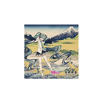 Hatsune Miku x Katsushika Hokusai iXima Sticker A Sketch of Tago Bay at Ejiri on the Tokaido