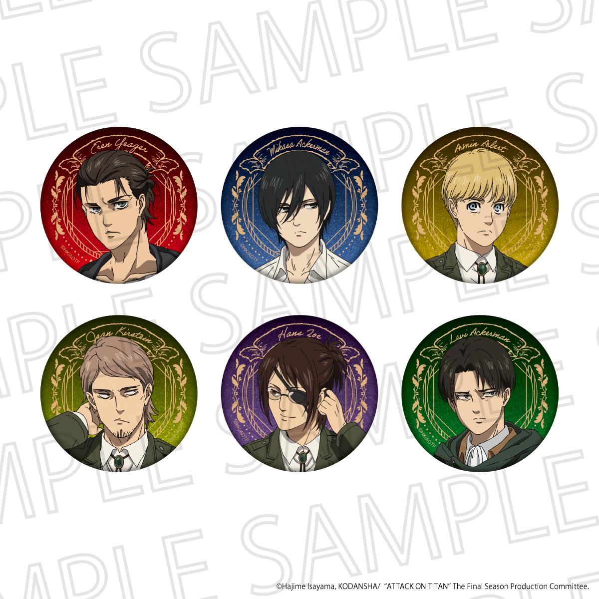 TV Anime "Attack on Titan" The Final SeasonGlittered Tranding Button Pins