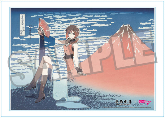 Hokusai Katsushika x Hatsune Miku by Rella A3 Acrylic Panel with Serial Number MEIKO Fine Wind, Clear Morning
