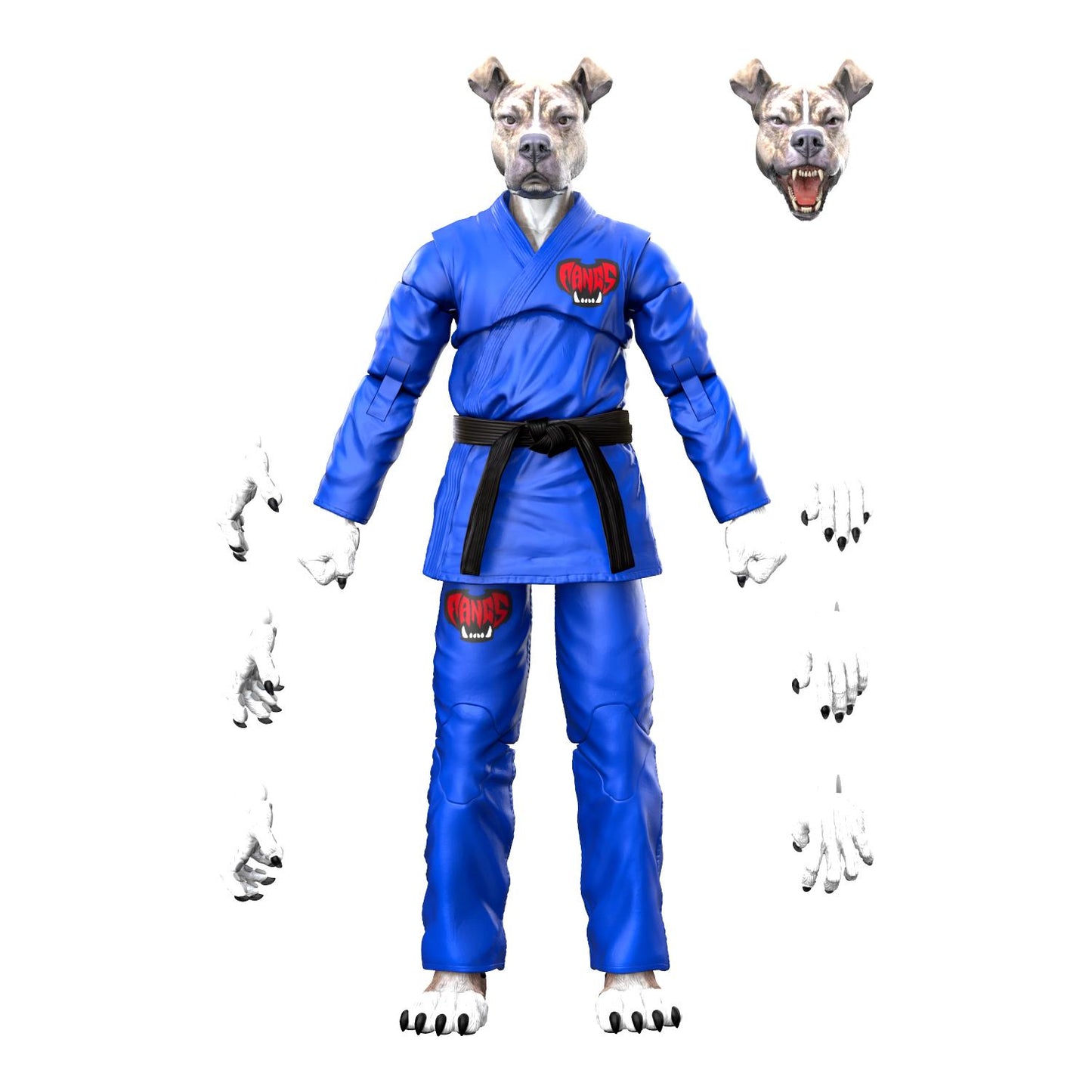 ZOO JITSU FIGHTERS PISTON THE PITBULL - BLUE GI