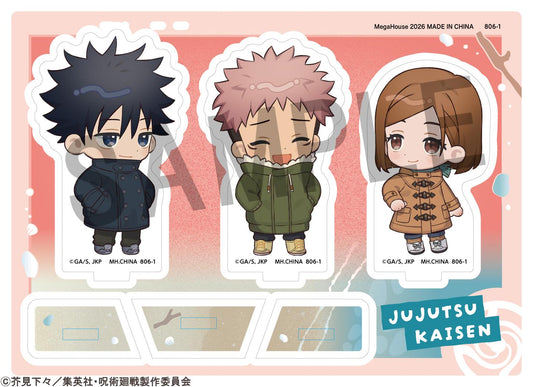 Acrylic Stand Buddycolle Anime Jujutsu Kaisen 5th Anniversary C Megumi Fushiguro, Yuji Itadori, Nobara Kugisaki