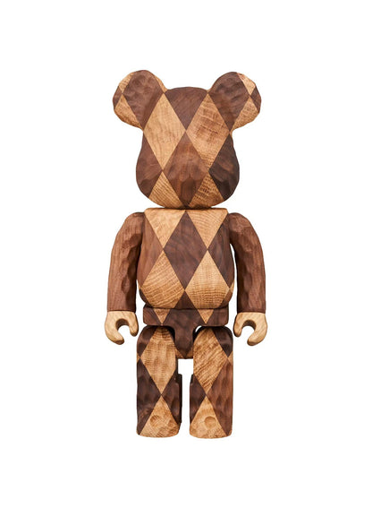 BE@RBRICK Karimoku fragmentdesign carved wooden - LATTICE PATTERN 400% [50% deposit required]
