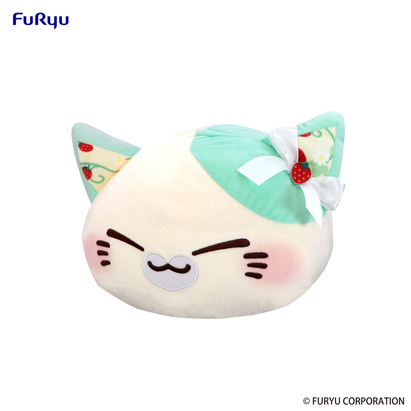 Nemuneko Cat Big Plush Toy -Mint Green-