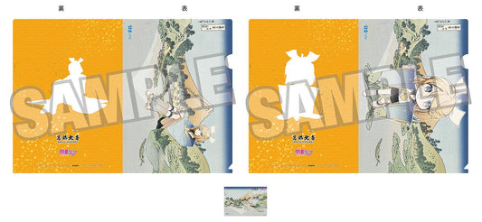 Hokusai Katsushika x Hatsune Miku by Rella A4 Clear File Set 2 Clear Files + 1 Card Kagamine Rin Reflection in Lake at Misaka in Kai Province
