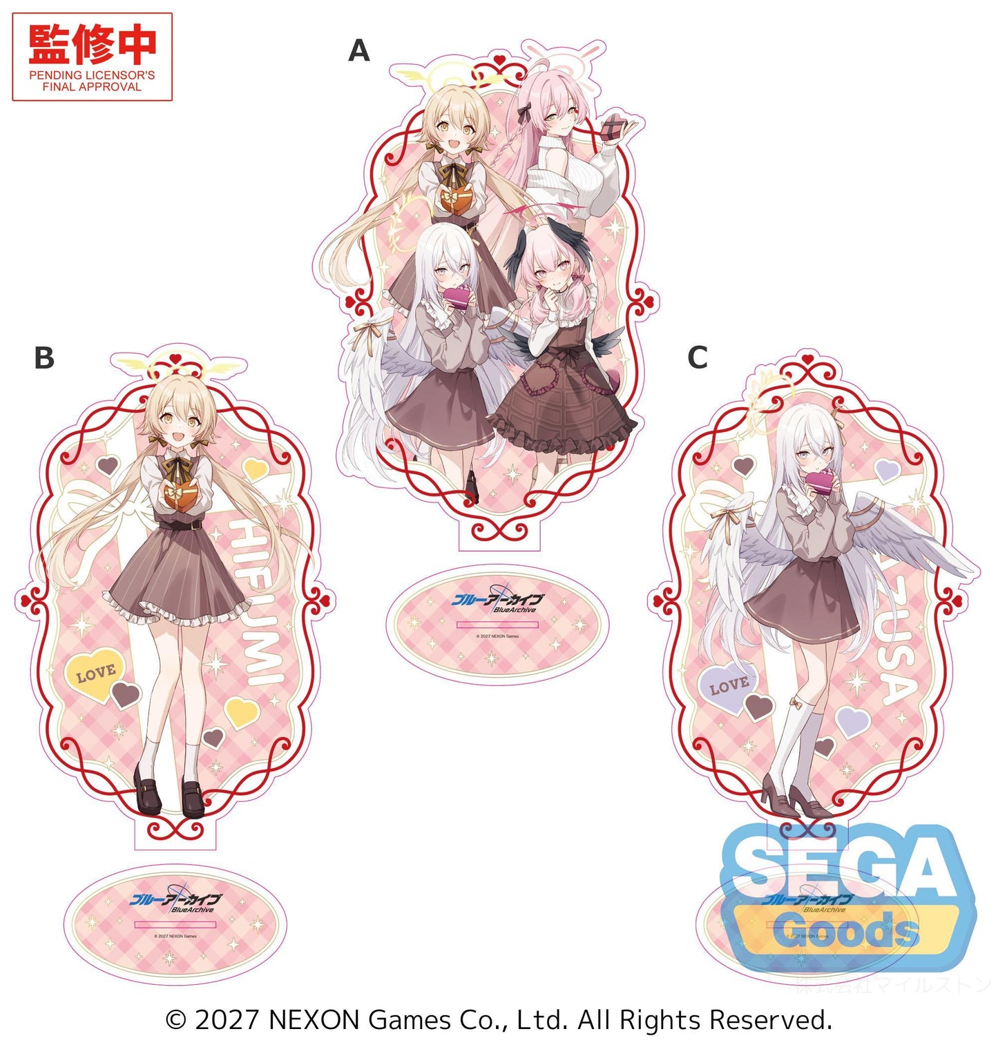 "Blue Archive" PtZ Big Acrylic Stand -Happy Valentine!!- Vol.1