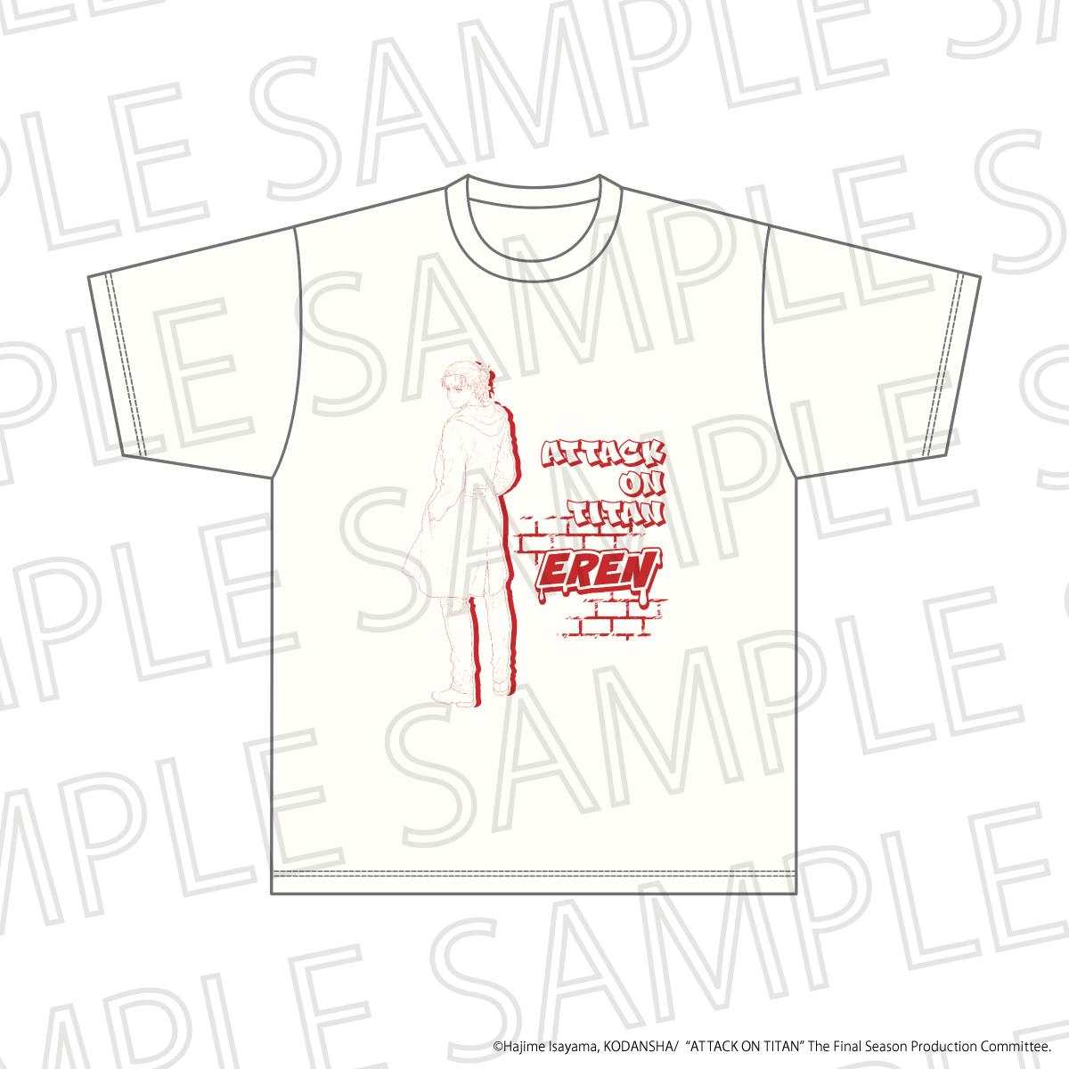 TV Anime "Attack on Titan" The Final SeasonBIG Silhouette T-shirt - Eren Yeager - Size M