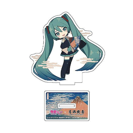 Hokusai Katsushika x Hatsune Miku by iXima Die-Cut Acrylic Stand Fine Wind, Clear Morning (Mini Character Ver.) (Rerun)