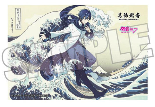 Hokusai Katsushika x Hatsune Miku by Rella Postcard KAITO The Great Wave off Kanagawa