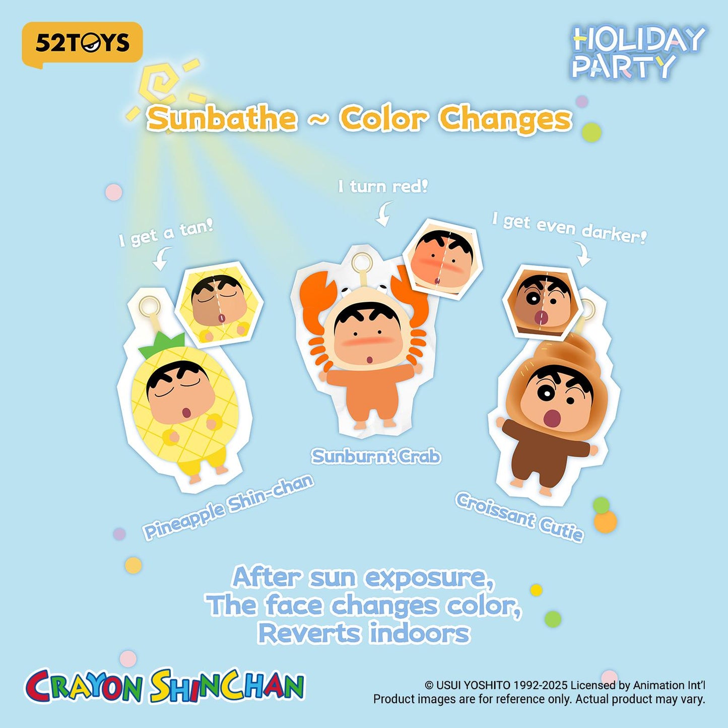 (Blind box) Crayon Shinchan – Holiday Party Series Vinyl Plush Keychain Blind Box