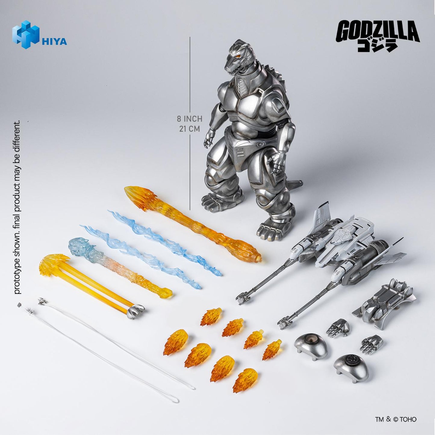 HIYA Exquisite Basic Series None Scale 8.3 Inch Godzilla vs. Mechagodzilla 1993 Super Mechagodzilla Action Figure