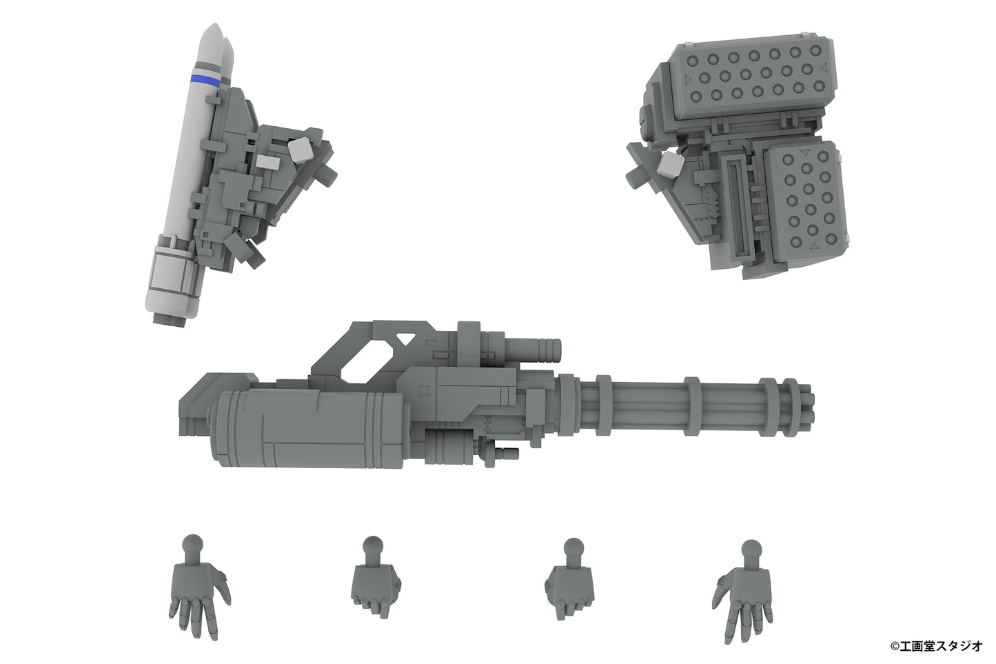 POWERDoLLS EXTENSION SET D For 5inM 1/48 PLD[DRu35 MLC& R25RCT&M7AGGUN&Flat hand parts(left and right) &Clenched hand parts(left and right)]