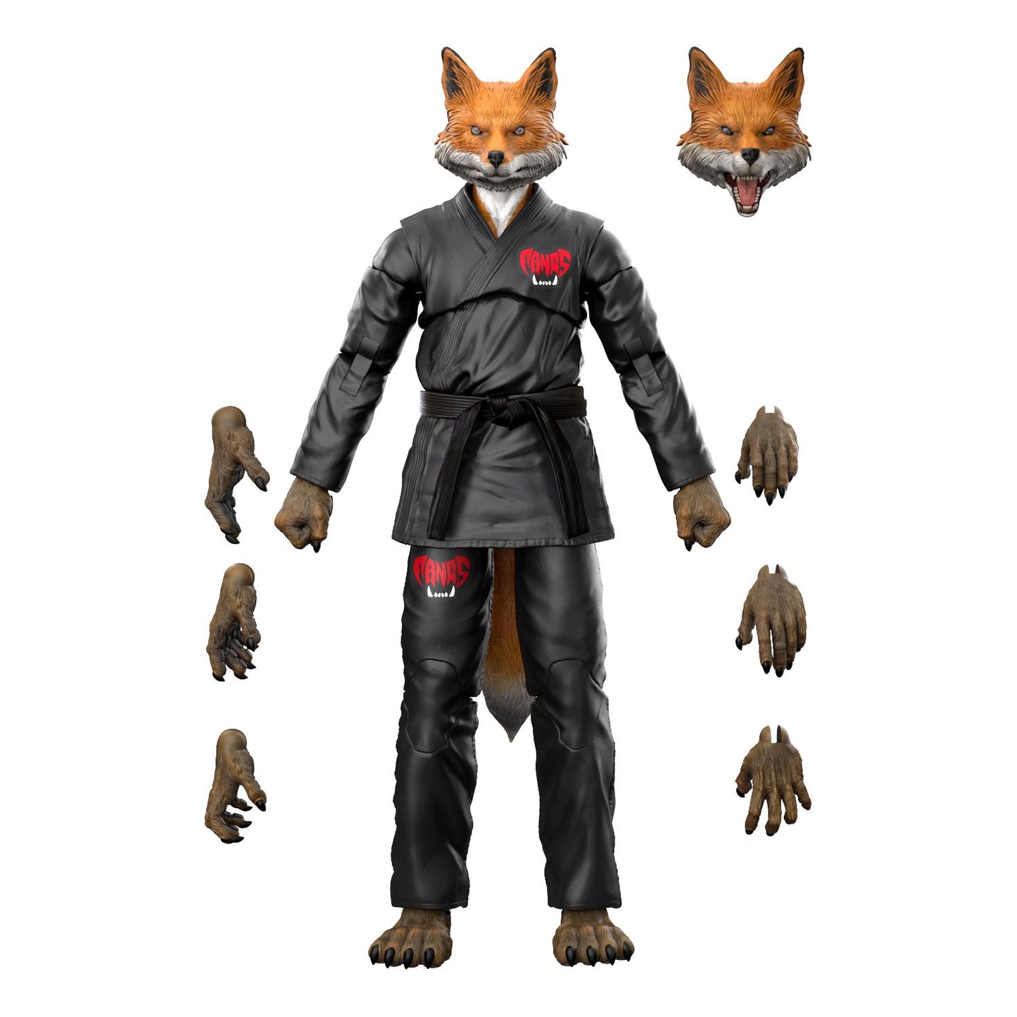 ZOO JITSU FIGHTERS FLICKER THE FOX - BLACK GI