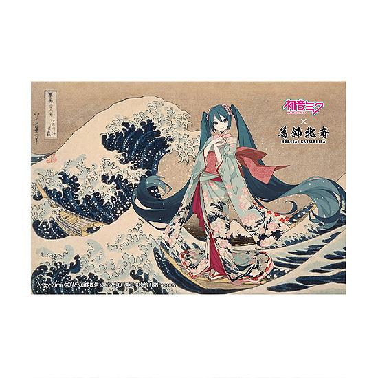 Hatsune Miku x Katsushika Hokusai iXima Postcard The Great Wave off Kanagawa (Kimono)