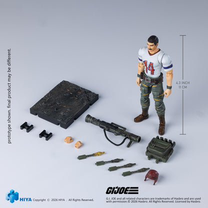HIYA Exquisite Mini Series 1/18 Scale 4.3 Inch G.I.Joe BAZOOKA Tiger Force Version Action Figure