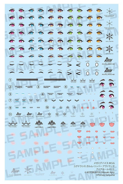 (Model Kits) MEGAMI DEVICE M.S.G YGGDRASIS GARM RIPPER AVALANCHE EYE DECAL SET