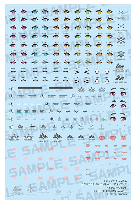 (Model Kits) MEGAMI DEVICE M.S.G YGGDRASIS GARM RIPPER AVALANCHE EYE DECAL SET