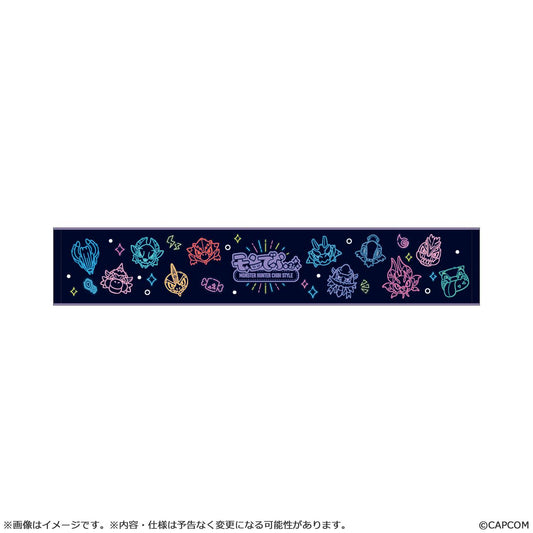 MONSTER HUNTER CHIBI STYLE Slim Towel: Neon-Themed