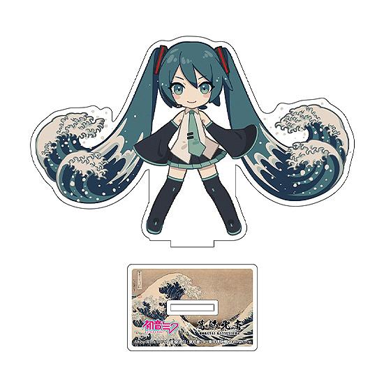 Hatsune Miku x Katsushika Hokusai iXima Die-Cut Acrylic Stand The Great Wave off Kanagawa (Chibi)