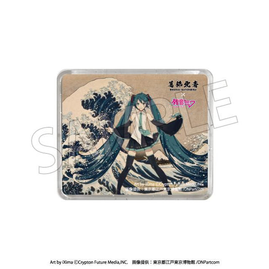 Hokusai Katsushika x Hatsune Miku 3D Magnet Thirty-six Views of Mount Fuji The Great Wave off Kanagawa (Rerun)