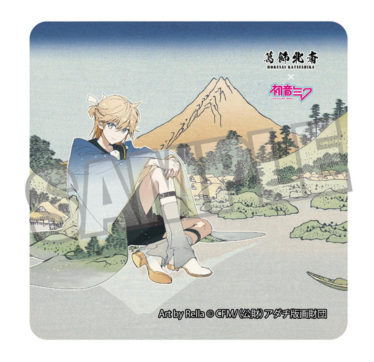 Hokusai Katsushika x Hatsune Miku Rella Sticker Kagamine Len Reflection in Lake at Misaka in Kai Province