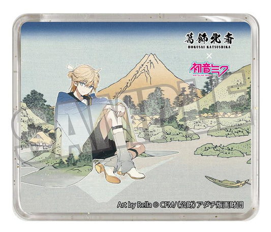Hokusai Katsushika x Hatsune Miku by Rella 3D Magnet Kagamine Len Reflection in Lake at Misaka in Kai Province