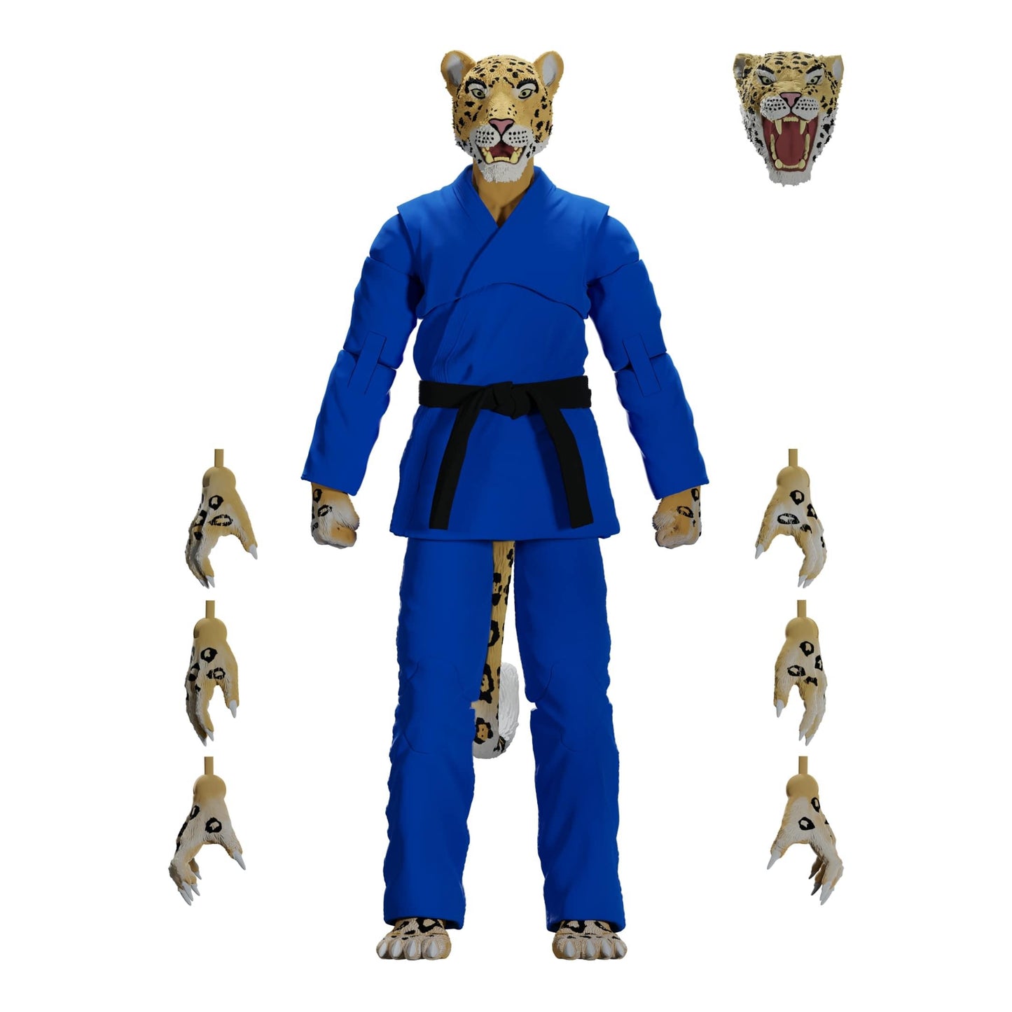 ZOO JITSU FIGHTERS JAIRO THE JAGUAR ACTION FIGURE - BLUE GI