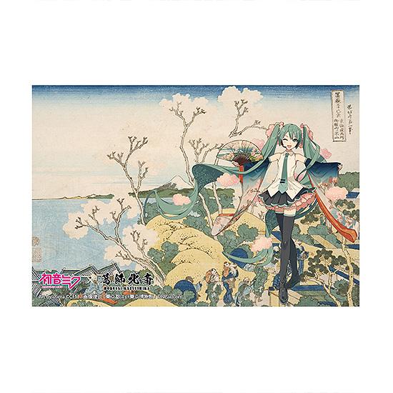 Hatsune Miku x Katsushika Hokusai iXima Postcard Shinagawa Gotenyama on the Tokaido