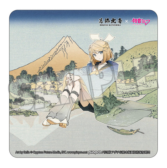 Hokusai Katsushika x Hatsune Miku by Rella Car Magnet Kagamine Rin Reflection in Lake at Misaka in Kai Province