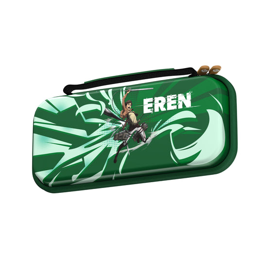 Official Attack on Titan Limited Edition EVA Hard Shell Carrying Case (Eren Green)- Drakong