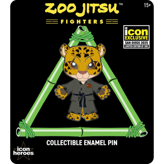 ZOO JITSU FIGHTERS CHICO JAIRO THE JAGUAR ENAMEL PIN BY LORD MESA (CONVENTION EXCLUSIVE)
