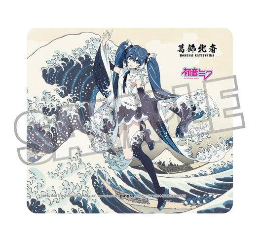 Hokusai Katsushika x Hatsune Miku Rella Mouse Pad Hatsune Miku The Great Wave off Kanagawa