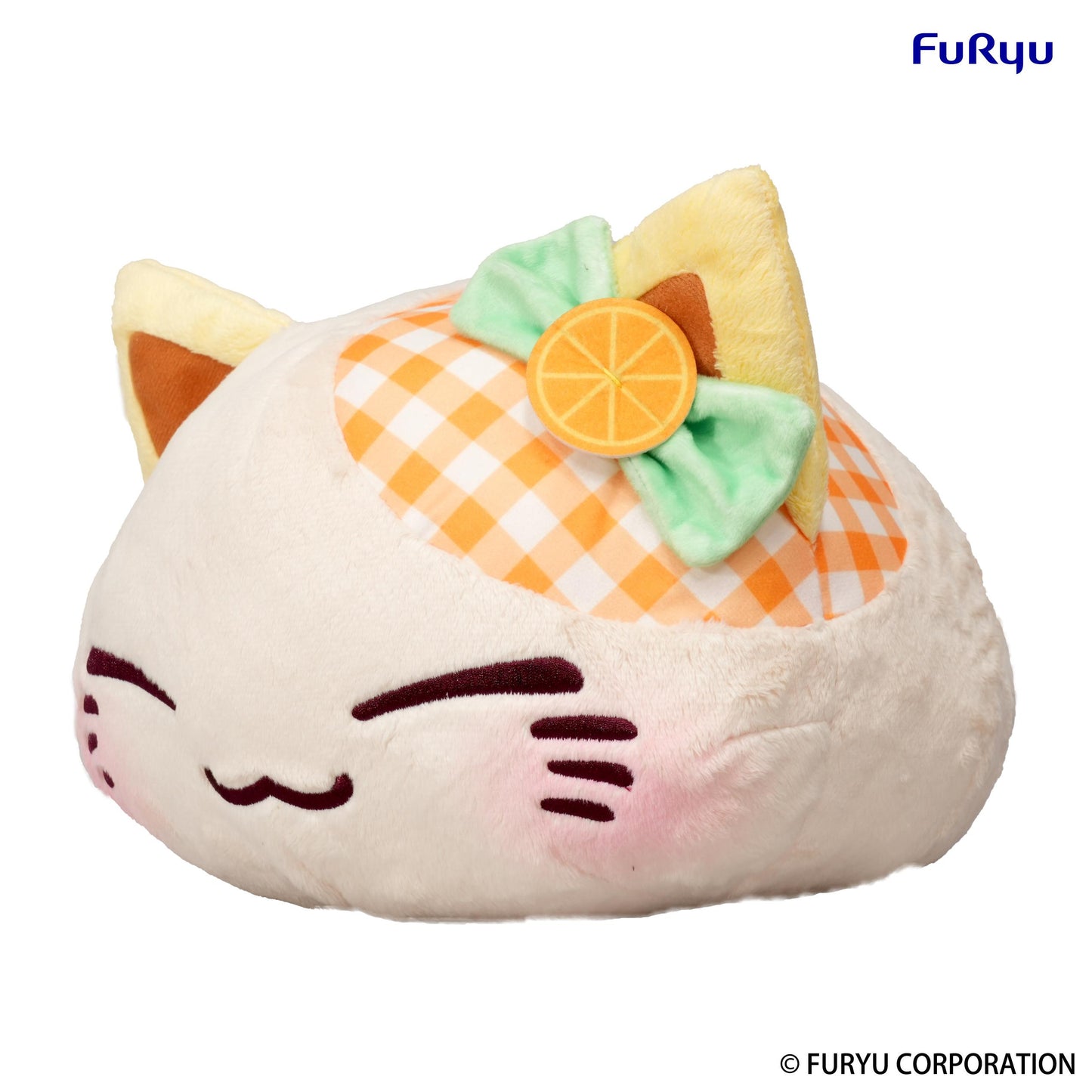 Nemuneko Cat Fruit Big Plush Toy -Orange-