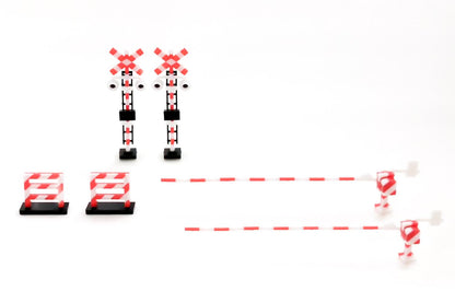 (Model Kits) Railway Crossing (Red x White) (Rerun)