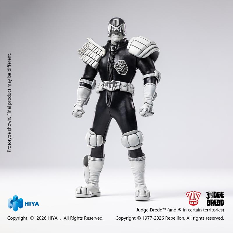 HIYA Exquisite Super Series 1/12 Scale 6 Inch JUDGE DREDD Judge Dredd Black&White Ver. Action Figure